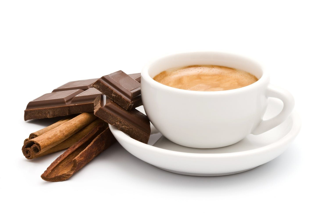 café e chocolate em uma dieta